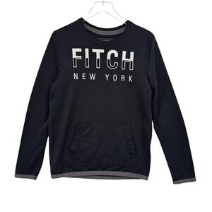 VTG 90s Abercrombie & Fitch‎ Mens S Sweatshirt Spellout Y2K New York Oversize